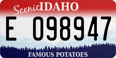 ID license plate E098947