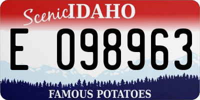 ID license plate E098963