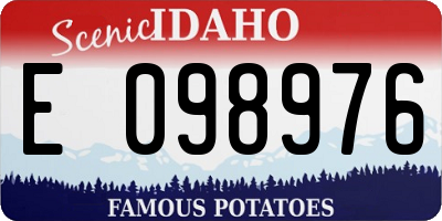 ID license plate E098976