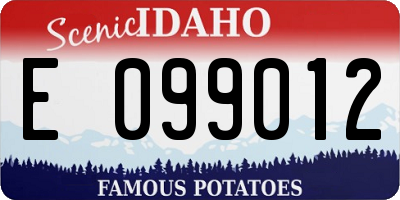 ID license plate E099012
