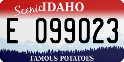 ID license plate E099023