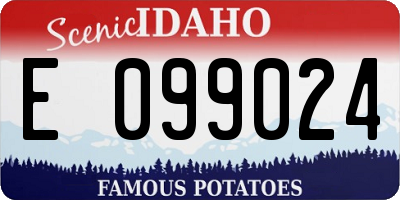ID license plate E099024