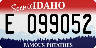 ID license plate E099052