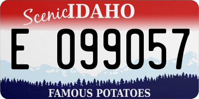 ID license plate E099057
