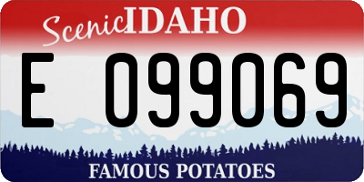 ID license plate E099069