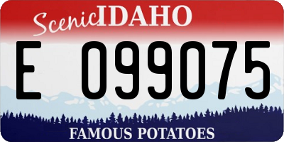 ID license plate E099075