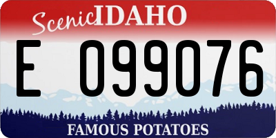 ID license plate E099076