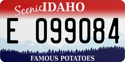 ID license plate E099084
