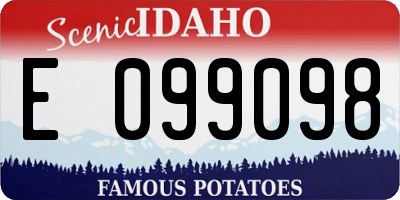 ID license plate E099098