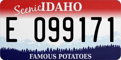 ID license plate E099171