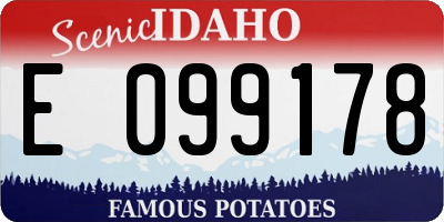 ID license plate E099178