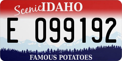 ID license plate E099192