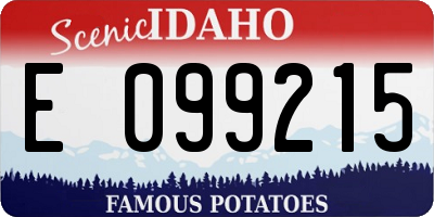 ID license plate E099215