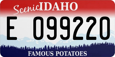 ID license plate E099220