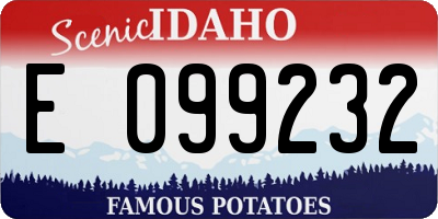 ID license plate E099232