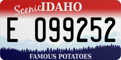 ID license plate E099252