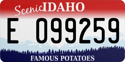 ID license plate E099259