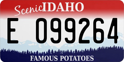 ID license plate E099264