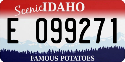 ID license plate E099271