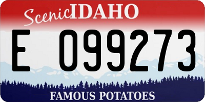ID license plate E099273