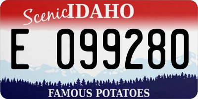 ID license plate E099280