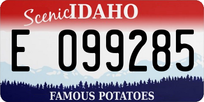 ID license plate E099285
