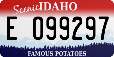 ID license plate E099297