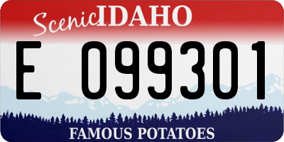 ID license plate E099301