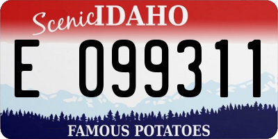 ID license plate E099311