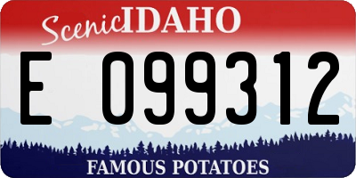 ID license plate E099312