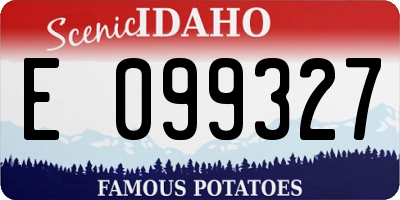 ID license plate E099327