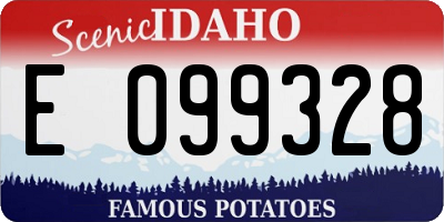ID license plate E099328