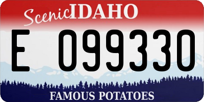 ID license plate E099330