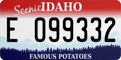 ID license plate E099332