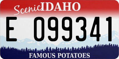 ID license plate E099341