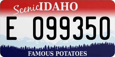 ID license plate E099350