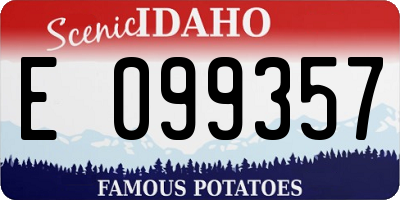 ID license plate E099357
