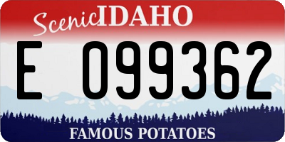 ID license plate E099362