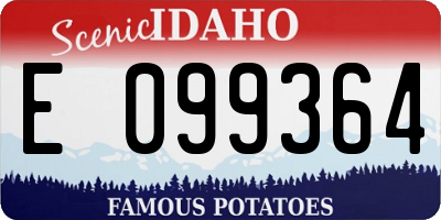ID license plate E099364