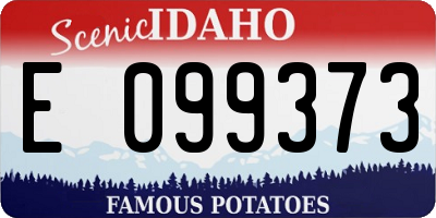 ID license plate E099373