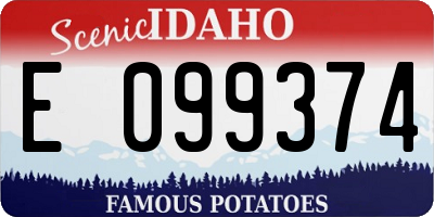 ID license plate E099374