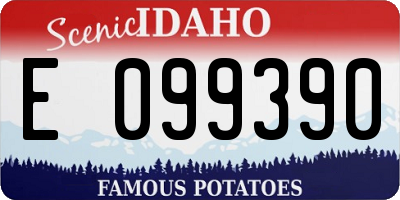 ID license plate E099390