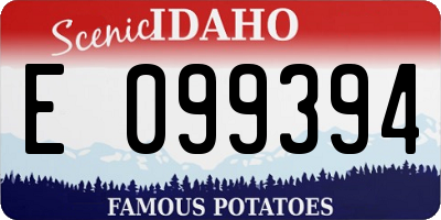 ID license plate E099394