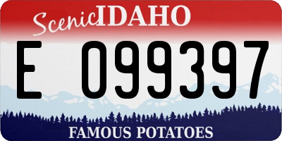 ID license plate E099397