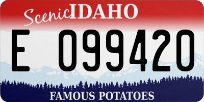 ID license plate E099420