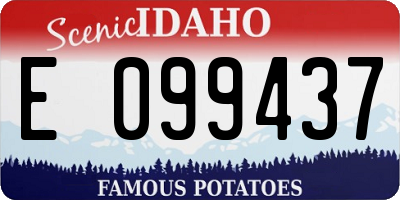 ID license plate E099437