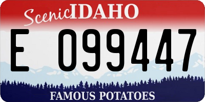 ID license plate E099447