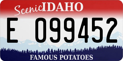 ID license plate E099452