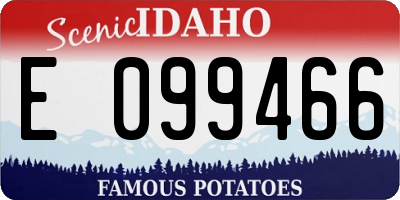ID license plate E099466