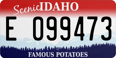 ID license plate E099473